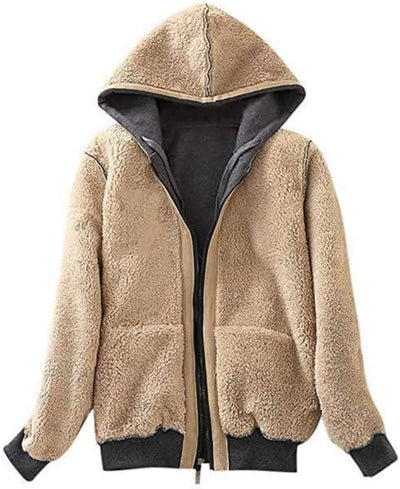 Clara Hoodie mit Sherpa-Futter und durchgehendem Reißverschluss