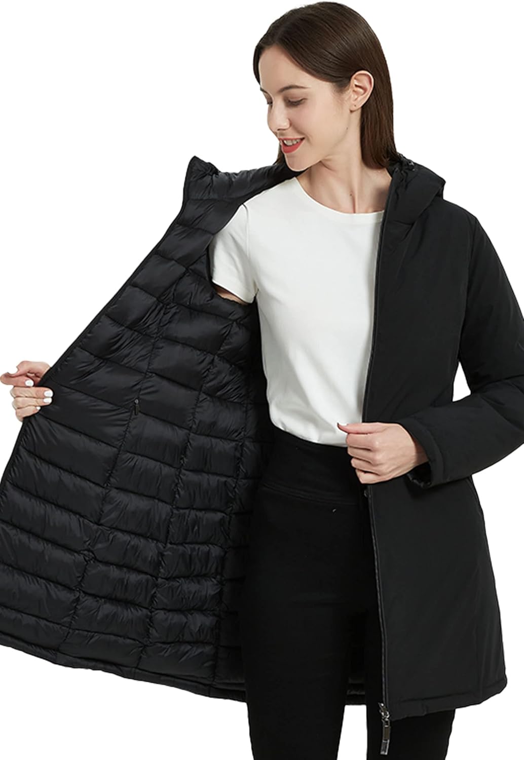 Wendbare Damen-Pufferjacke für Herbst und Winter