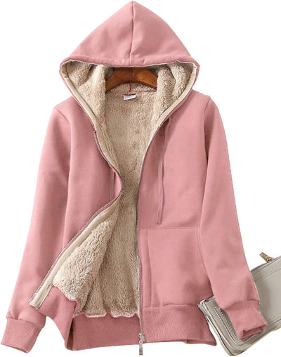 Clara Hoodie mit Sherpa-Futter und durchgehendem Reißverschluss