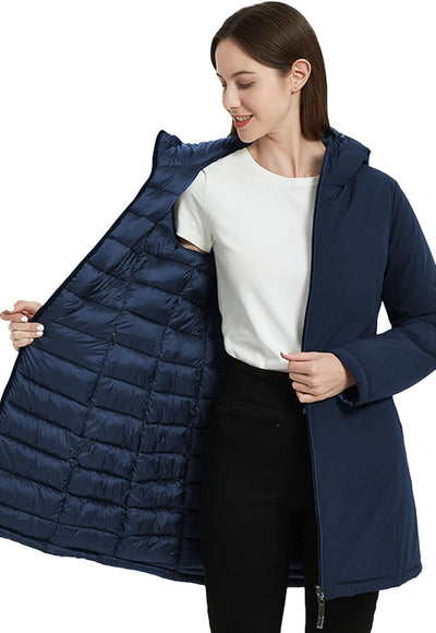 Wendbare Damen-Pufferjacke für Herbst und Winter