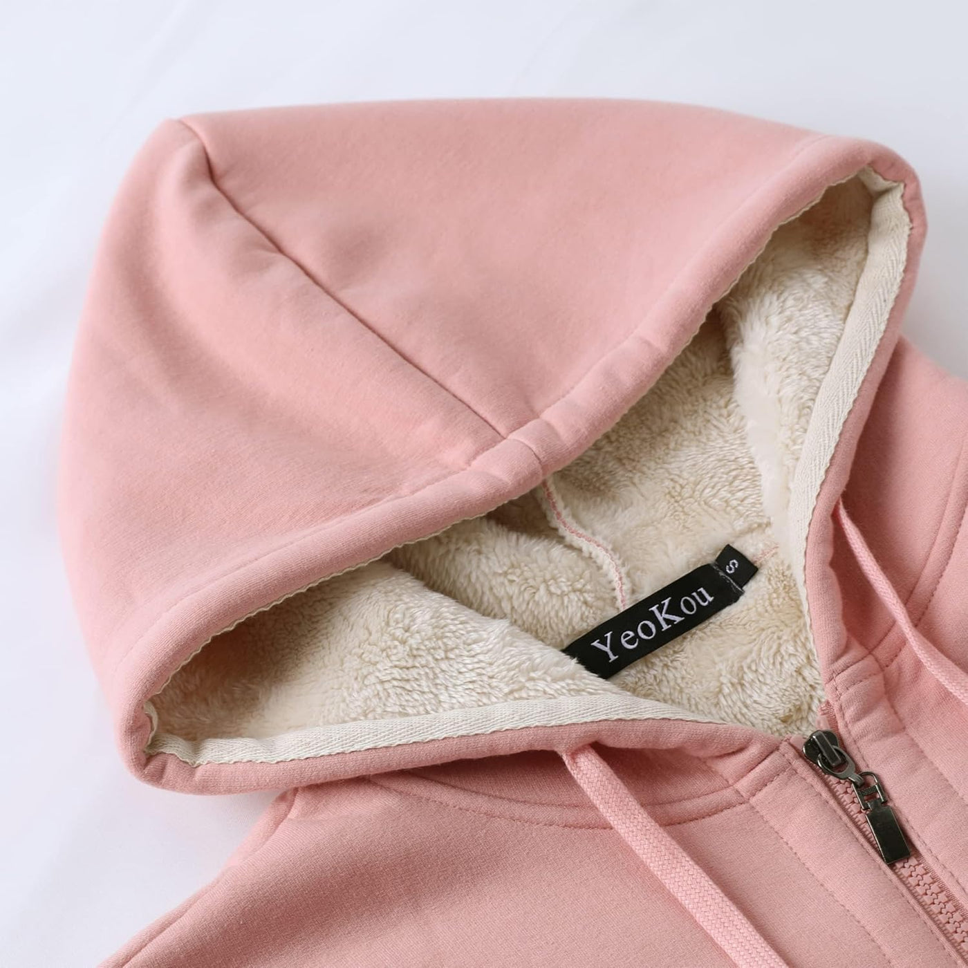 Clara Hoodie mit Sherpa-Futter und durchgehendem Reißverschluss