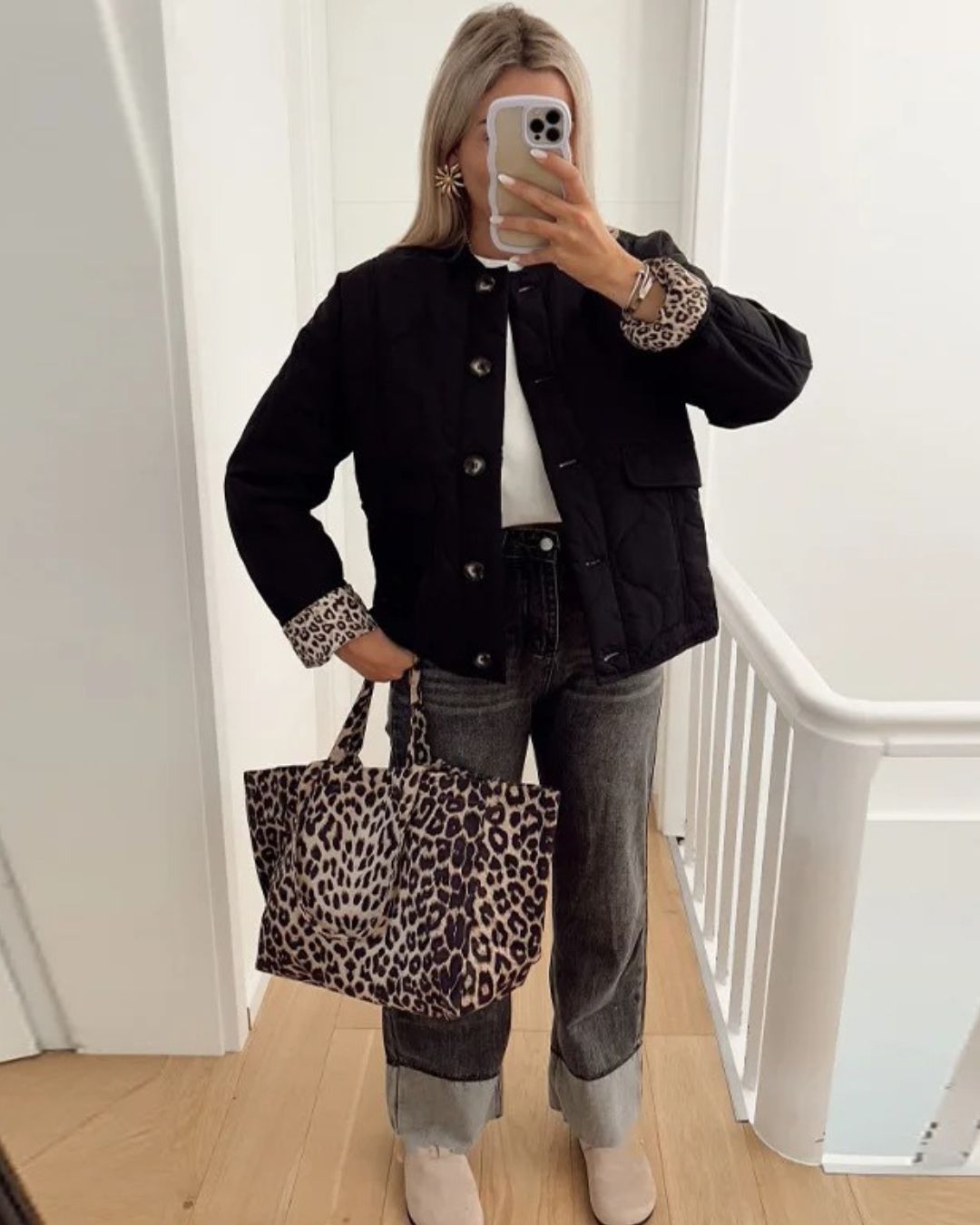 Casey - Jacke mit Leopardenfutter