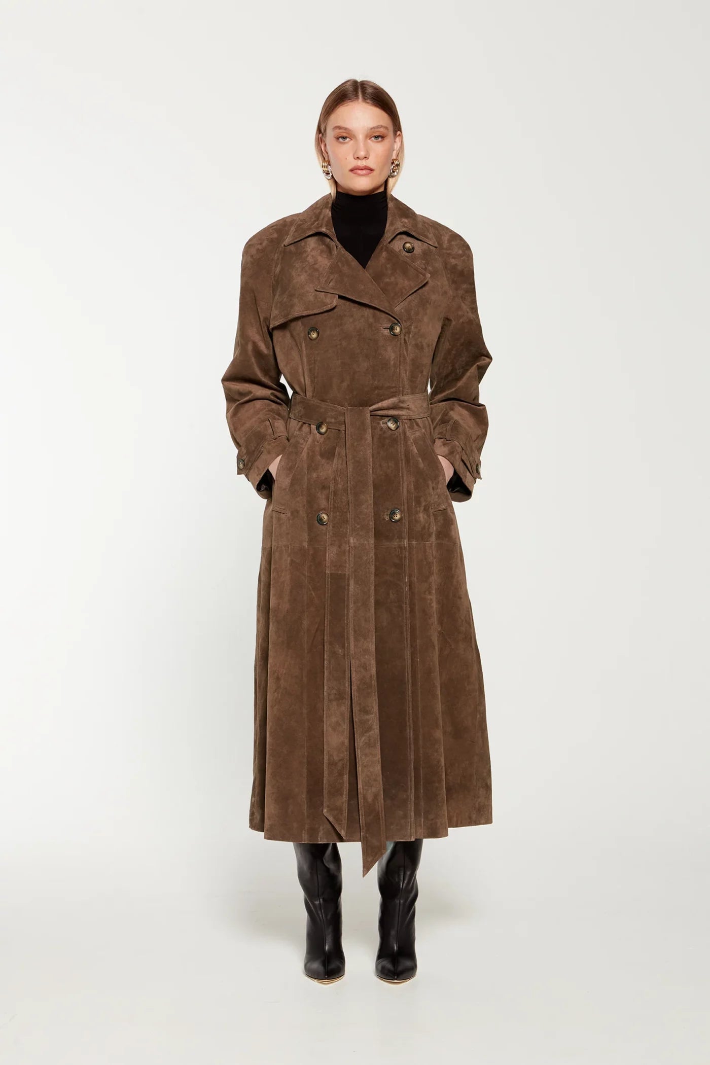 MARISOL - Seiden-Trenchcoat