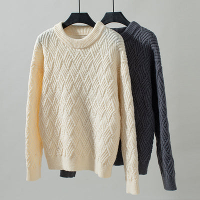 Einfarbiger Casual Pullover