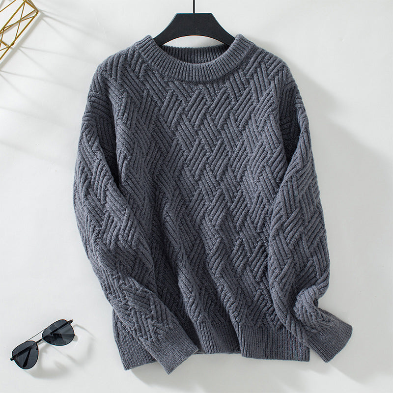 Einfarbiger Casual Pullover