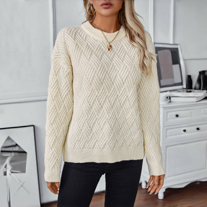 Einfarbiger Casual Pullover