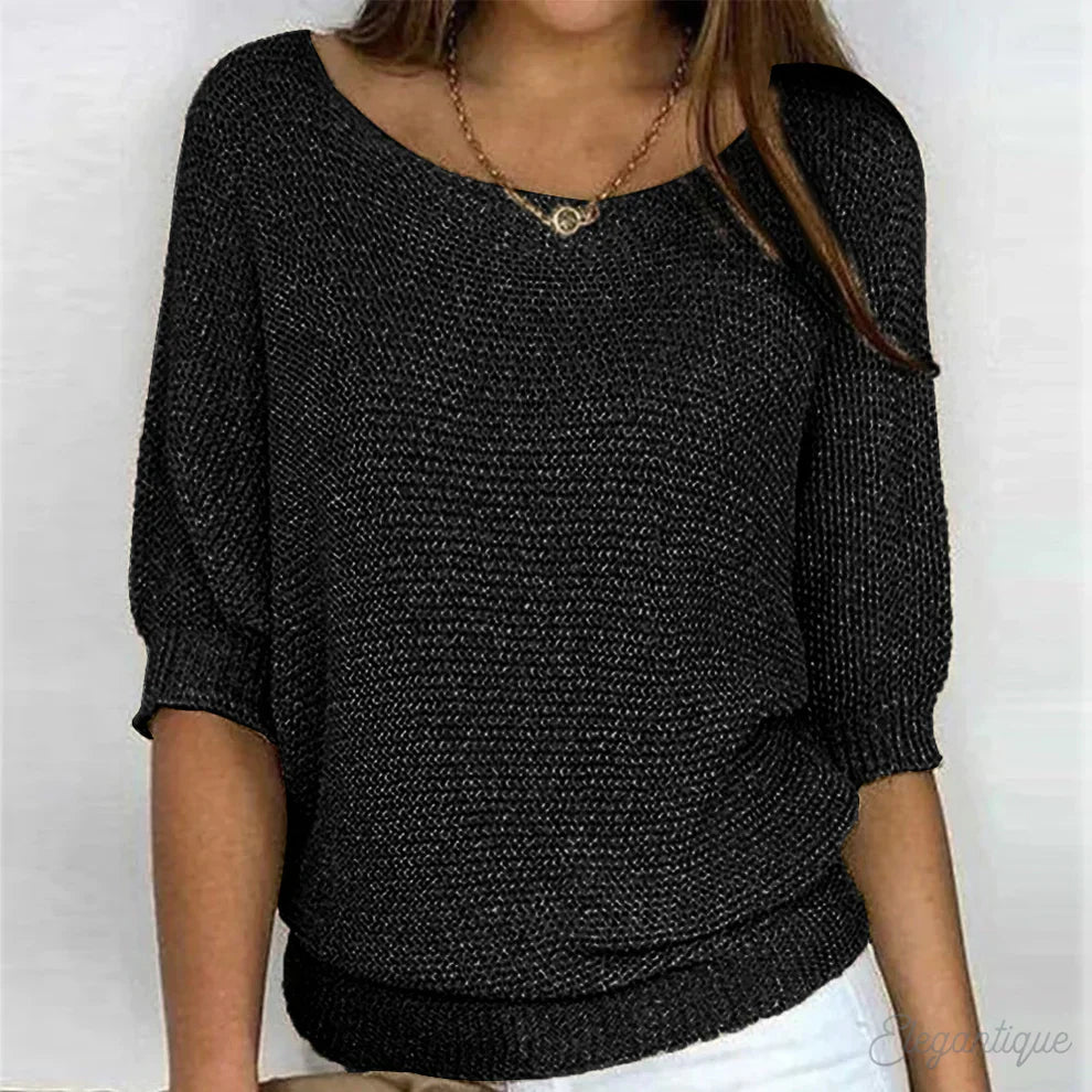 Anabella™ - Eleganter Wickelstrickpullover